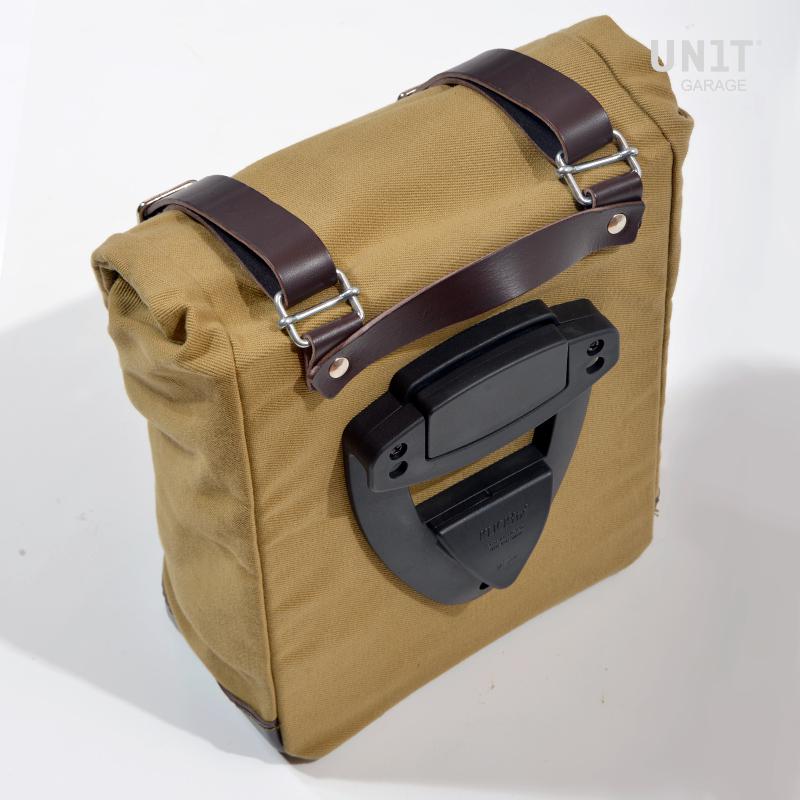 Canvas zijtas 10L-14L - Groen/Bruin - Eenheid Garage