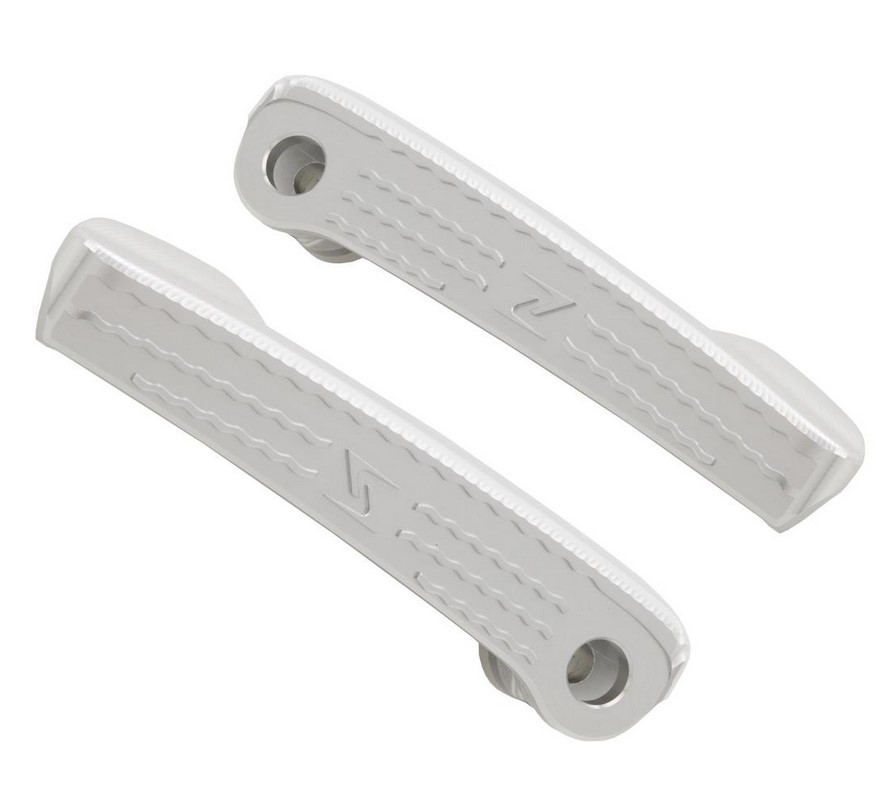 Voetsteunen, rechts en links voor Vespa GTS/GTS Super/GTV/GT 60/GT/GT L 125-300cc, zilver