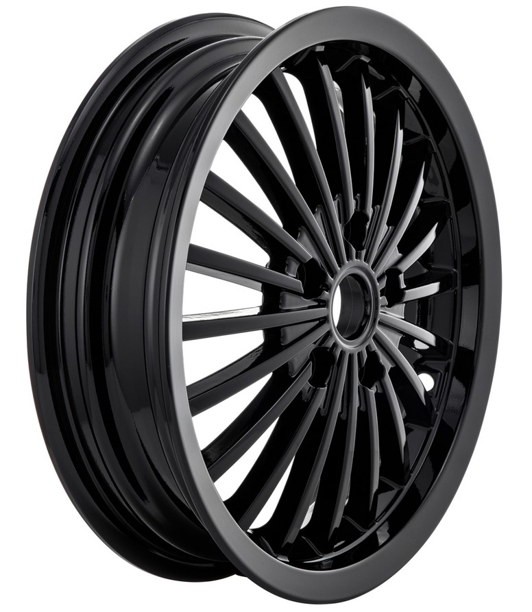 Velg voor/achter voor Vespa GTS/GTS Super/GTV/GT 60/GT/GT L 125-300ccm, zwart glanzend