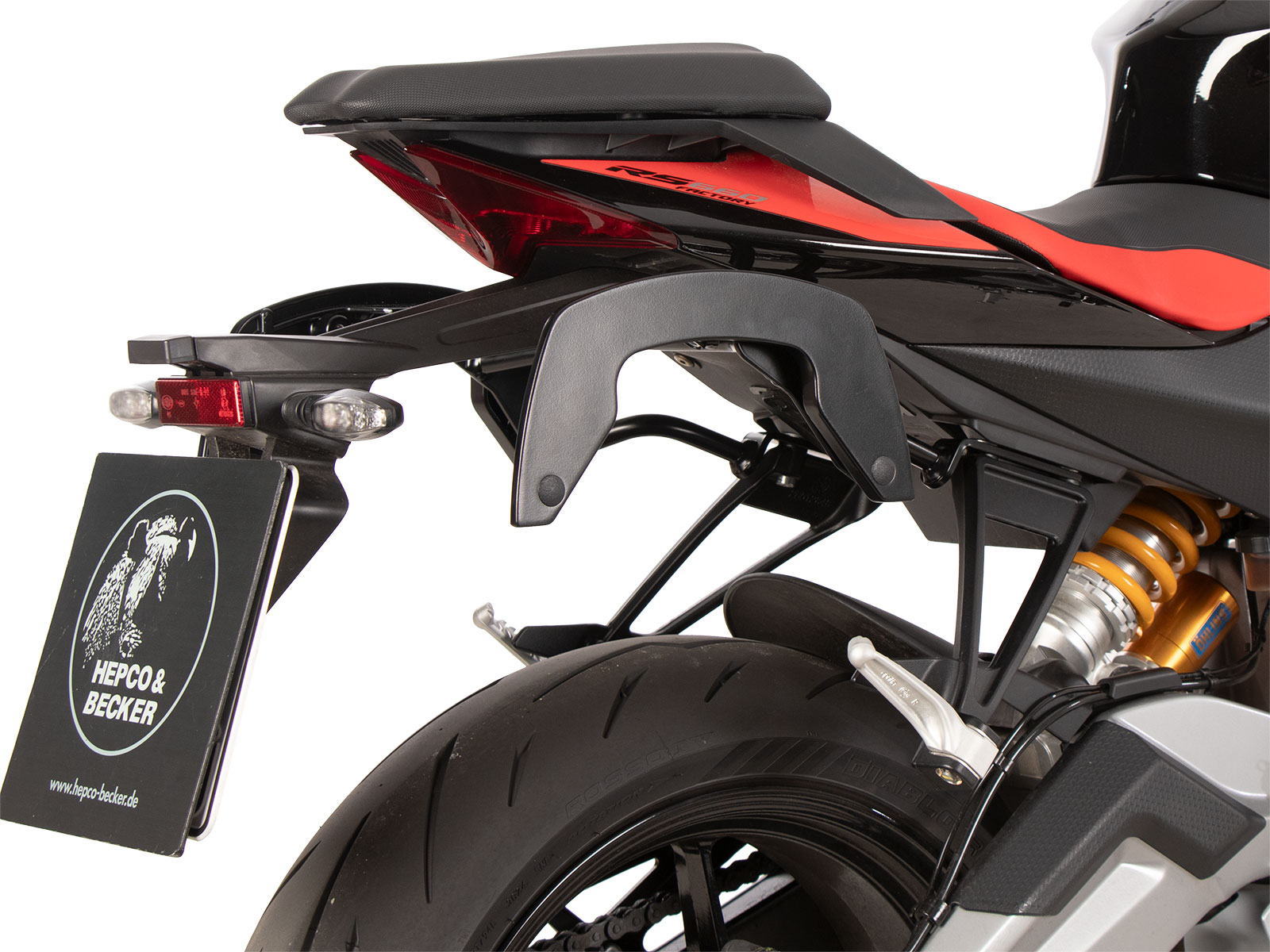 C-Bow zijdrager zwart voor Aprilia RS 660 / Factory (25-) Hepco & Becker
