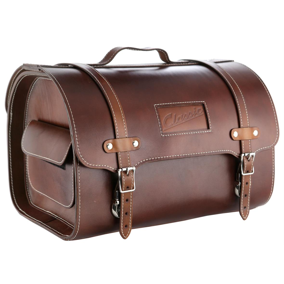 Lederen etui "Classic" voor Vespa - bruin