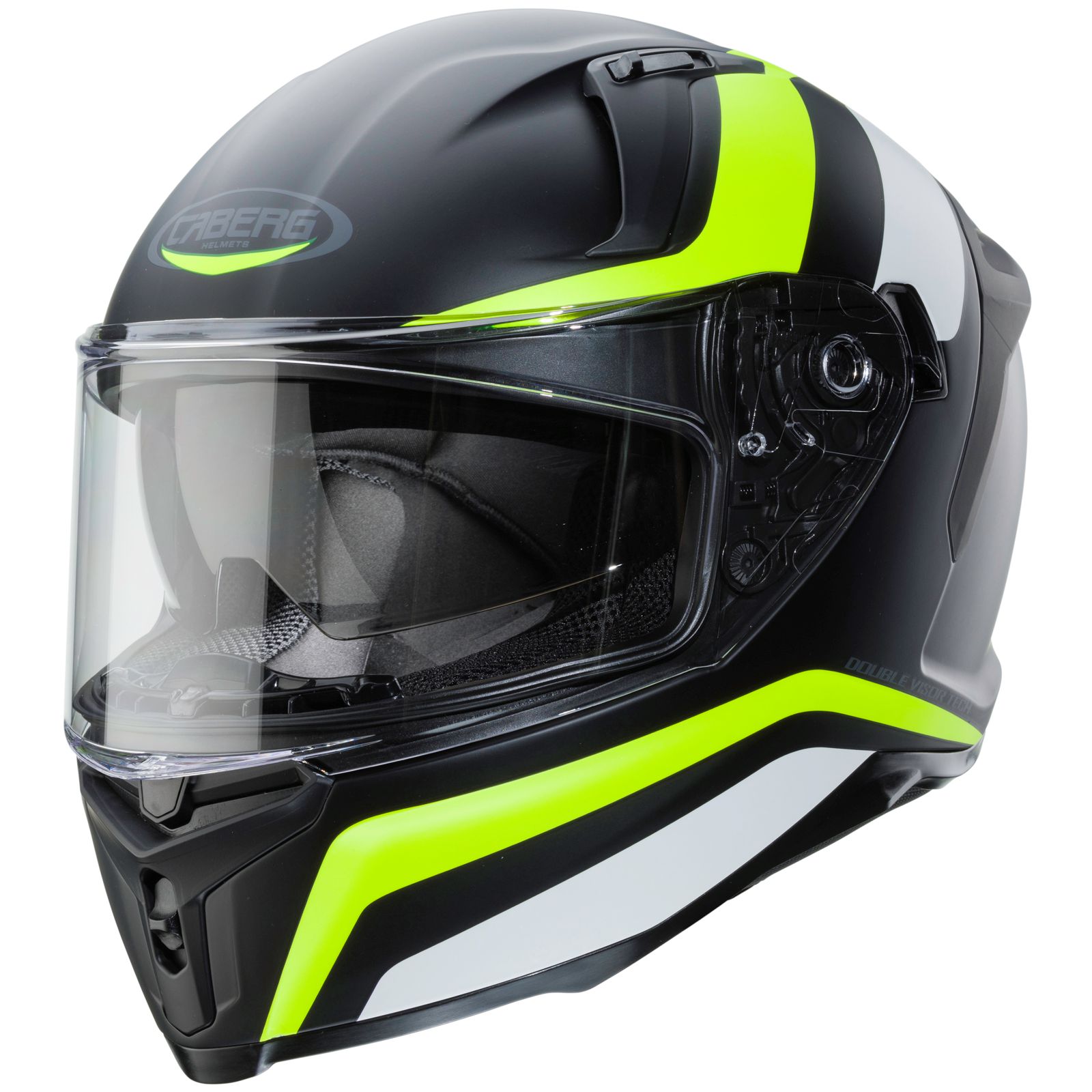 Caberg Helm Avalon Blast, mat-zwart/wit-fluo-geel