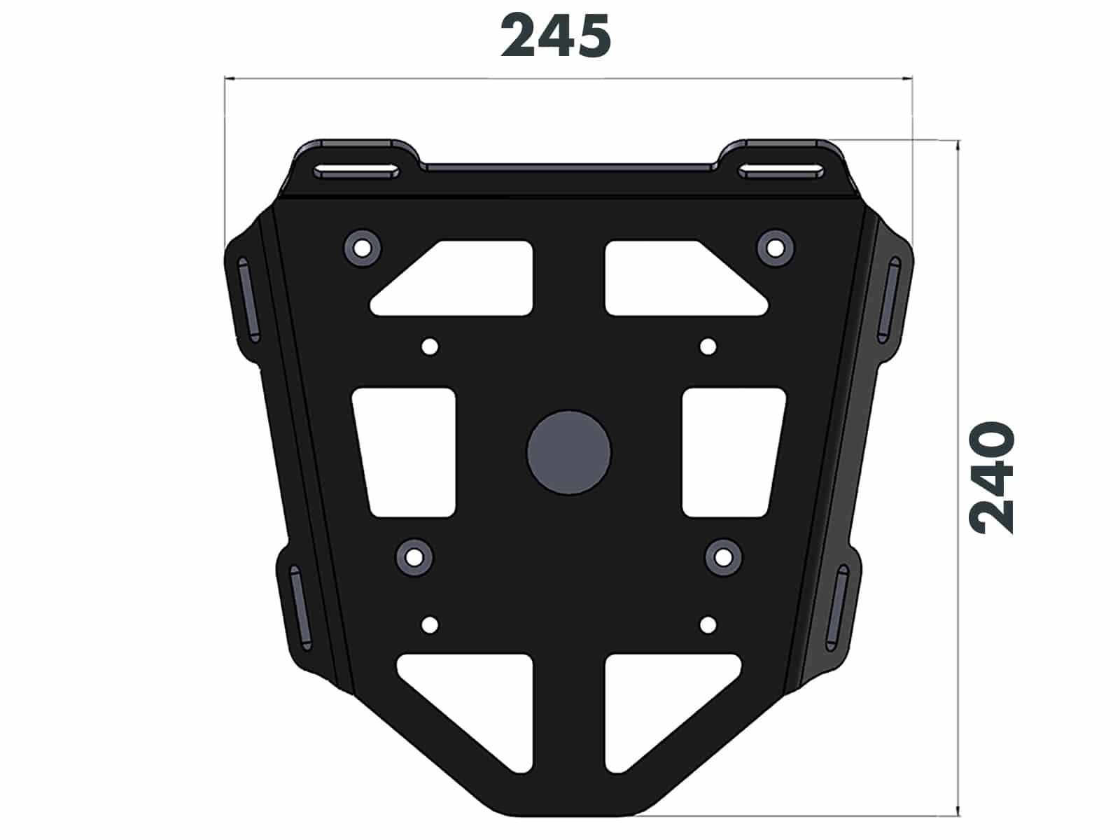 Minirack zachte bagagedrager achter zwart voor Ducati Hypermotard 796/1100 Evo/SP (07-12) Hepco & Becker