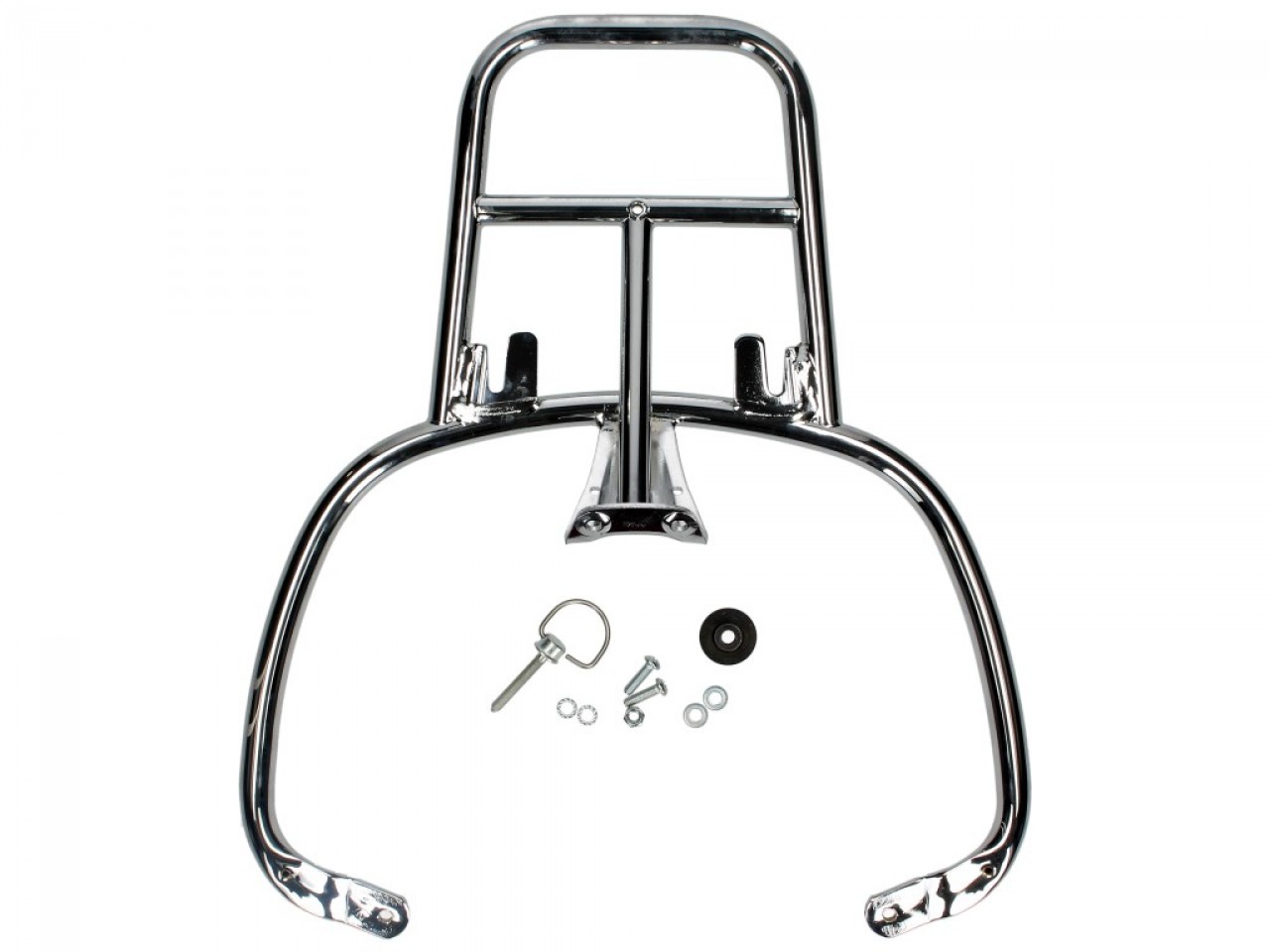 Achterbagagedrager in chroom voor Vespa Primavera / Sprint / Elettrica