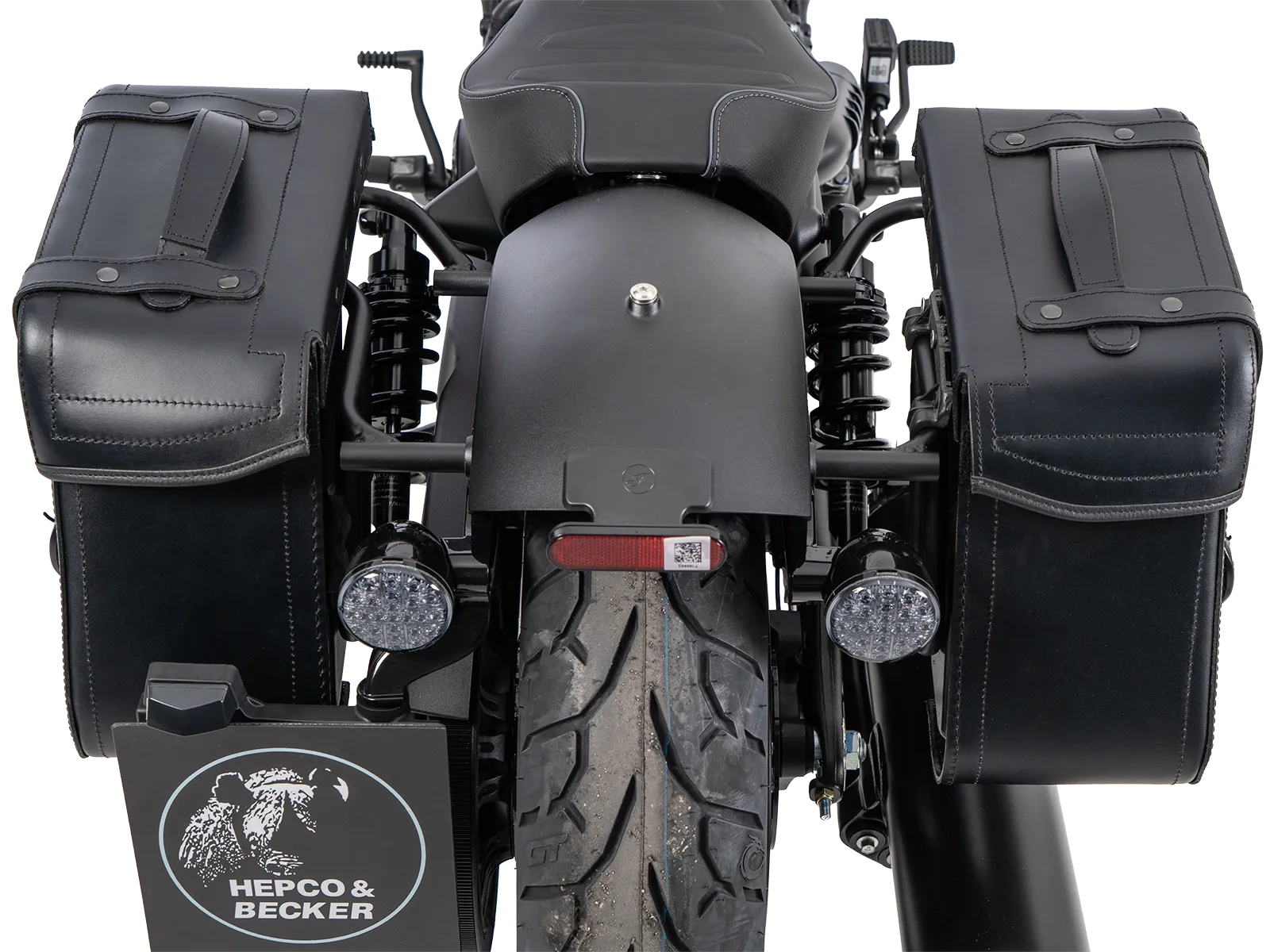 Kniptassenset zwart incl. houder voor Indian Scout Sixty Bobber (25-) Hepco & Becker