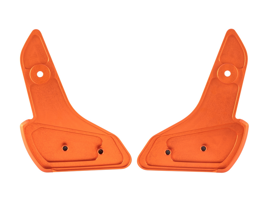 Voetsteunen rechts en links voor Vespa Primavera /Sprint 50-150ccm 2T/4T AC, mat oranje