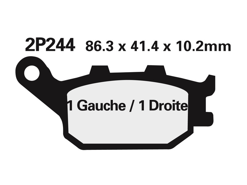 NISSIN Street semi-metalen remblokken - 2P-244NS