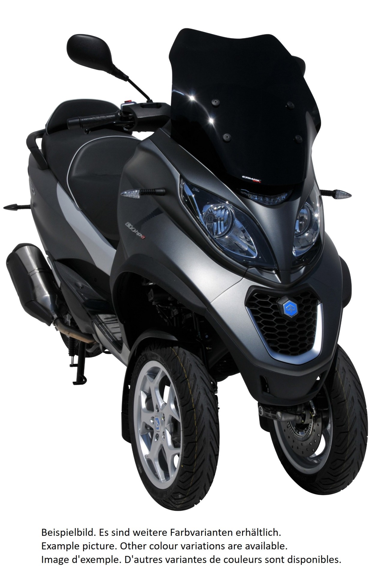 Windscherm ERMAX Sport voor Piaggio MP3 400 HPE (-22), zwart