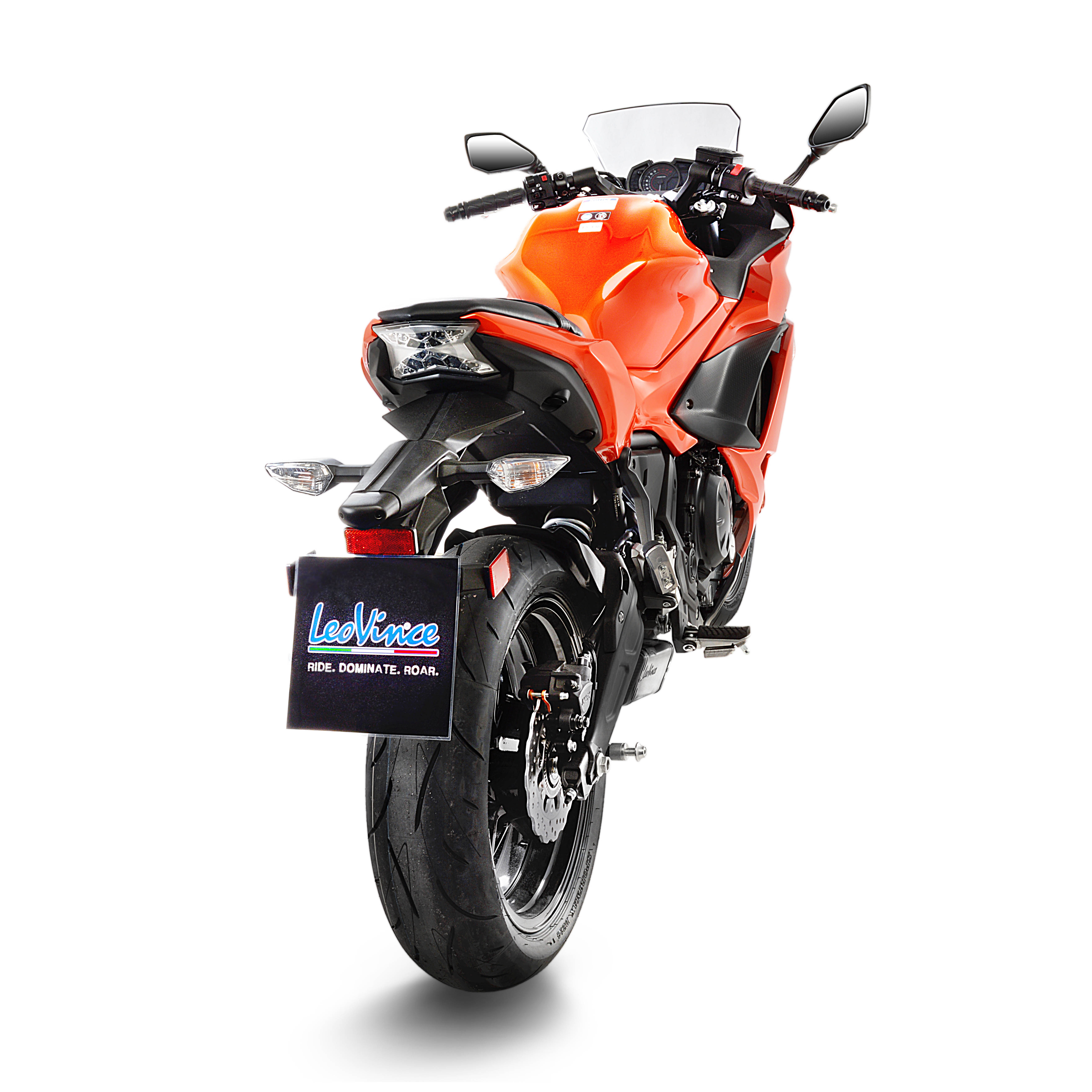 LeoVince uitlaatsysteem SBK Underbody Evo 2, compleet systeem voor Z 650 / Ninja 650 (Bj.17-19)