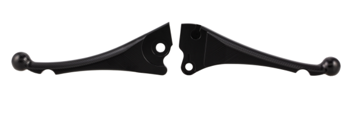 Sport remhendelset "Shorty 3D" links/rechts voor Vespa LX/LXV/S/Primavera/Sprint, zwart
