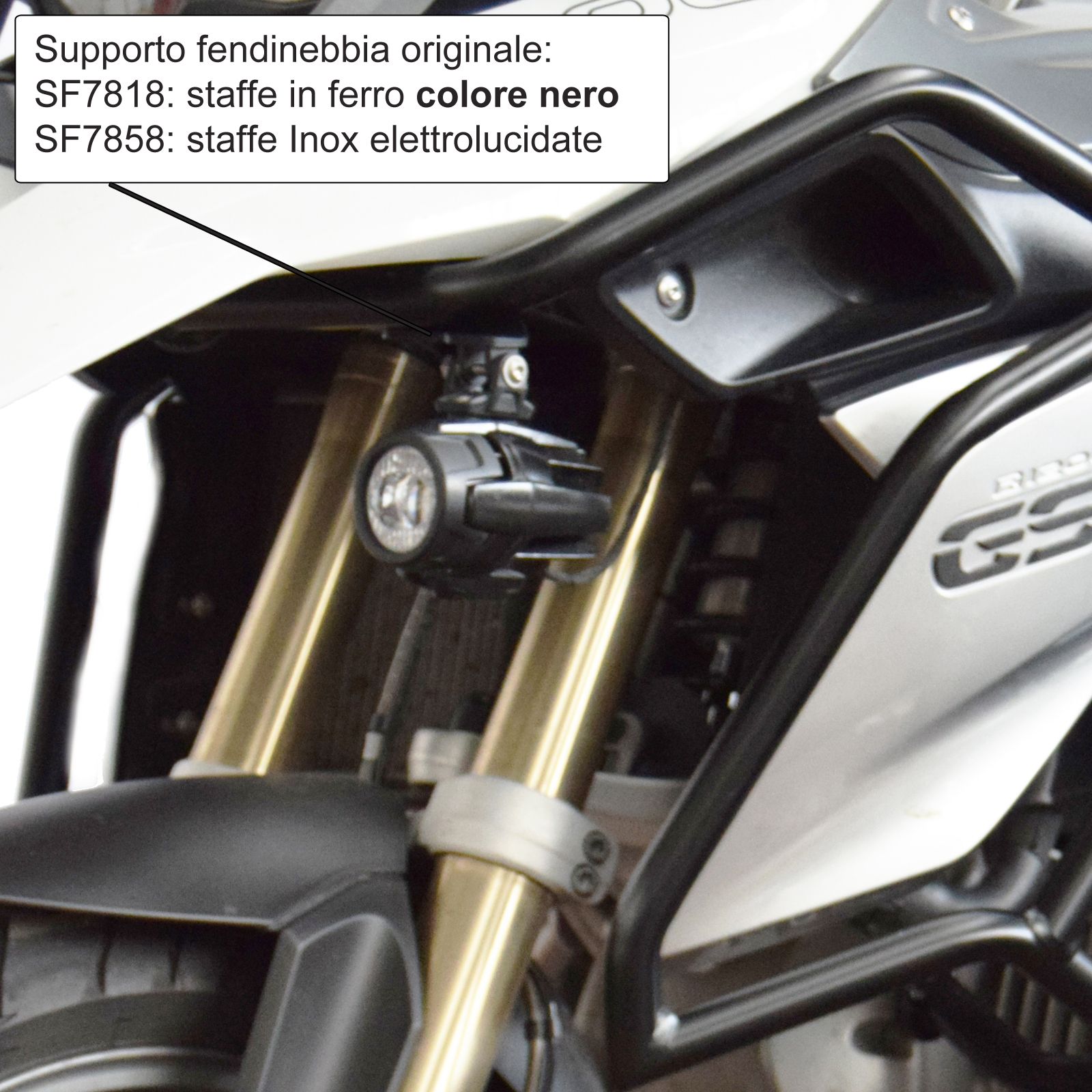Houder voor mistlamp voor BMW R 1200 GS LC (13-16), zwart