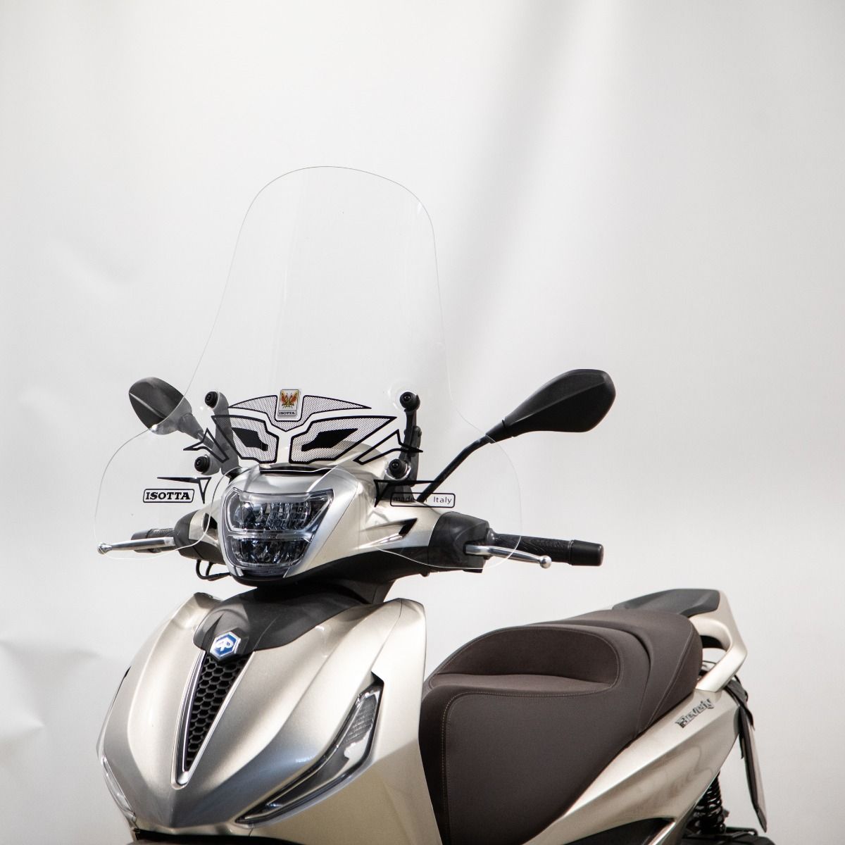 Middelhoog windscherm helder voor Piaggio Beverly 300 / 400