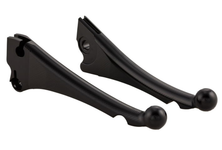 Sport remhendelset "Shorty 3D" links/rechts voor Vespa LX/LXV/S/Primavera/Sprint, zwart