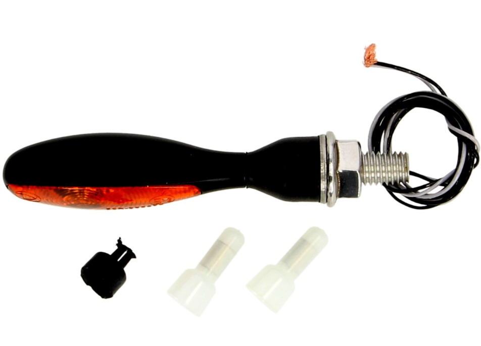 Kellermann indicator, Micro 1000 Halogeen, staal, halogeen, HR/HL, 12 V, 6 W, zwart satijn afwerking