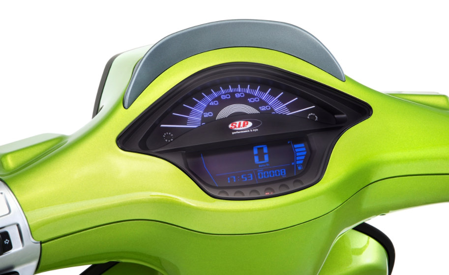 Toerenteller/Tacho voor Vespa Primavera/Sprint 50-150cc 2T/4T AC, zwart