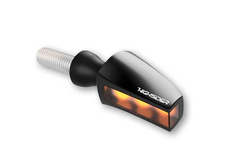 HIGHSIDER Pro Flight LED knipperlichtbehuizing zwart / lens rookgrijs (paar), voor & achter