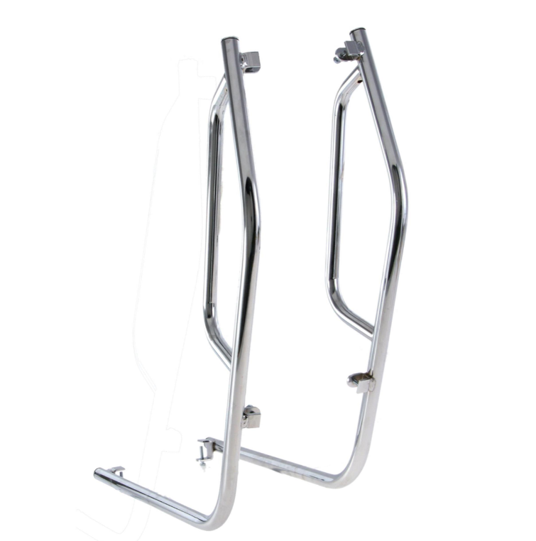 Valbeugel beenbeschermer Traveller voor Vespa PX 80-200ccm, chroom