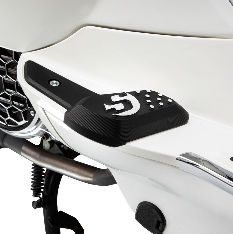 Voetsteunen rechts en links voor Vespa Primavera /Sprint 50-150ccm 2T/4T AC, mat zwart