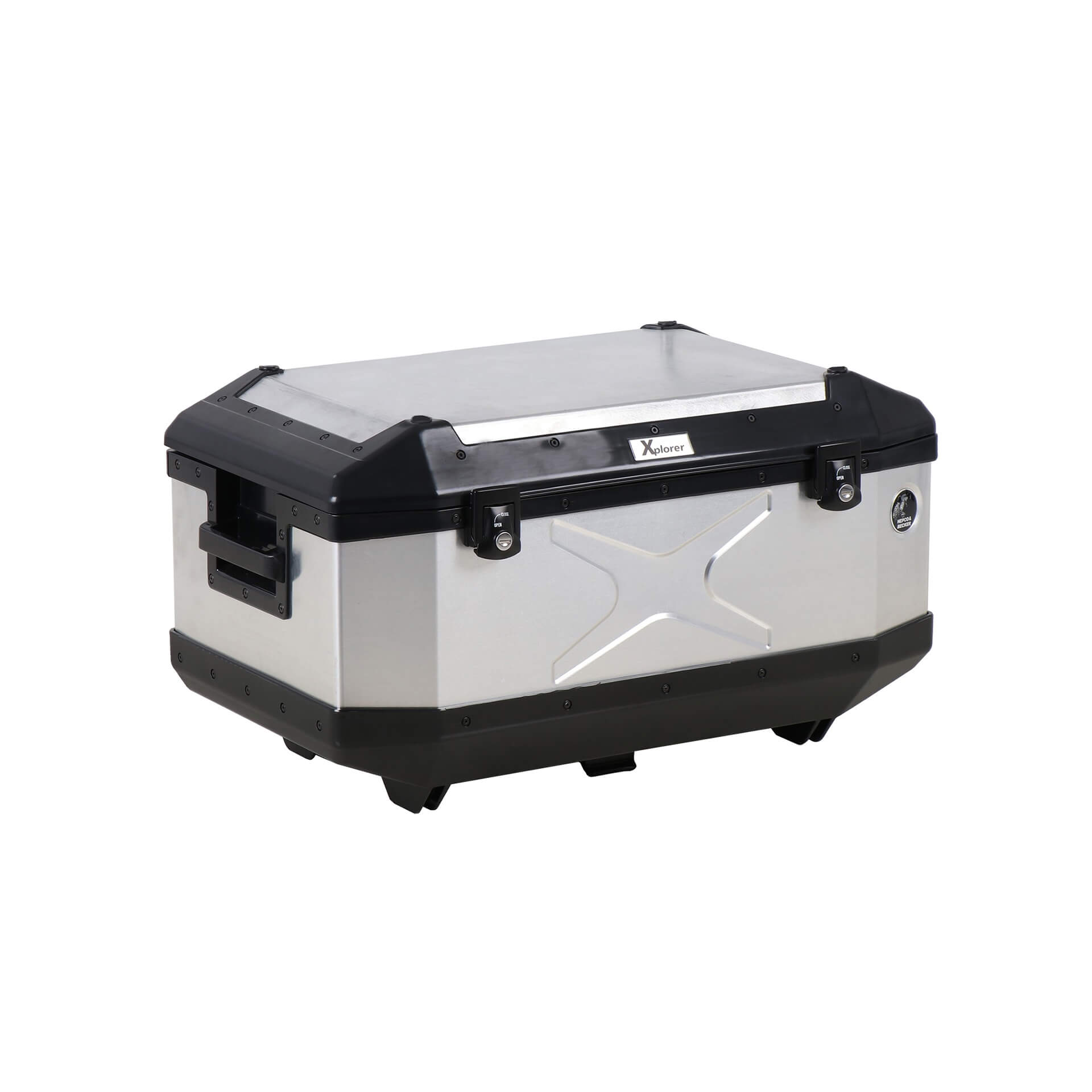 Aluminium topkoffer Xplorer 60 liter zilver Hepco & Becker
