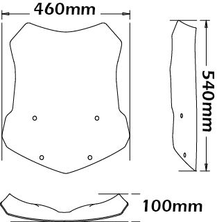 Hoog windscherm voor BMW R 1200 GS LC /Adventure LC, R 1200 Rallye, R 1250 GS