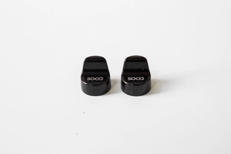 Spiegelgatdeksel links & rechts SOCA voor Vespa Primavera/Sprint/Elettrica 50-150cc, zwart