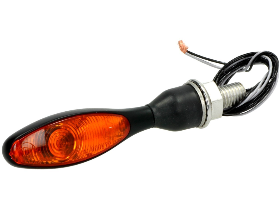 Kellermann indicator, Micro 1000 Halogeen, staal, halogeen, HR/HL, 12 V, 6 W, zwart satijn afwerking