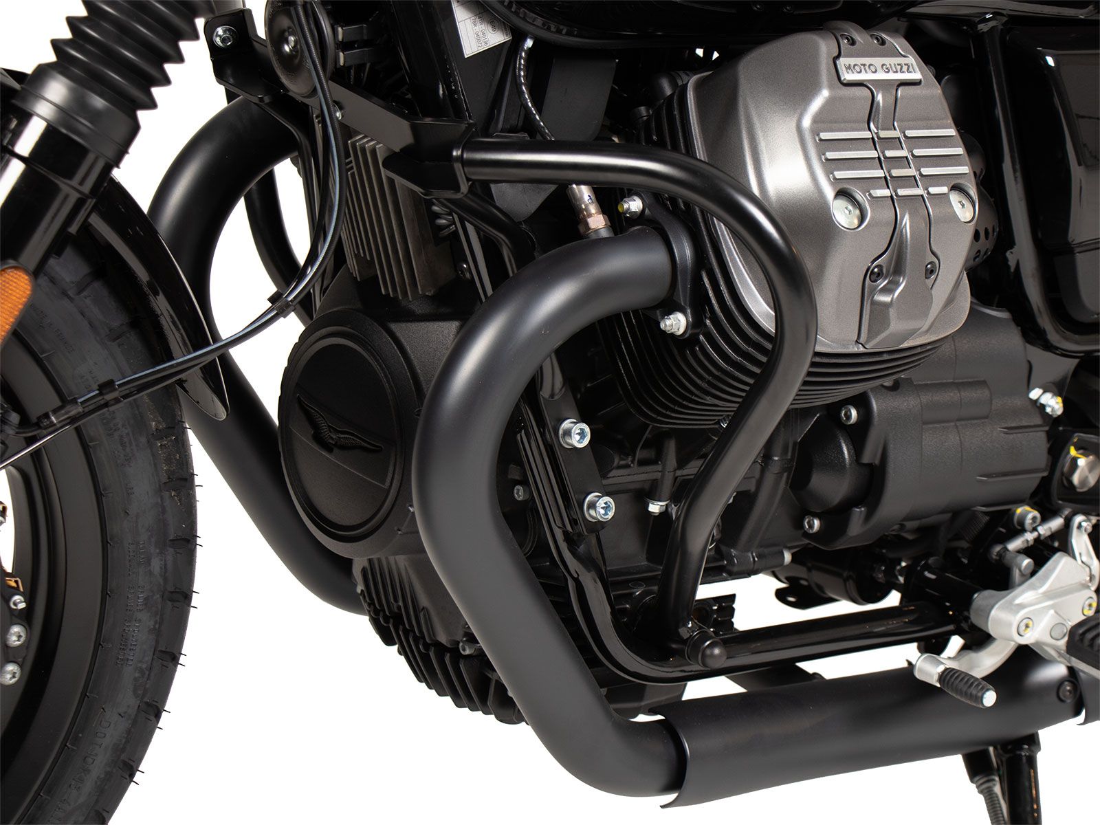 Motorbeschermer zwart voor Moto Guzzi V7 Stone Special Edition (22-) Hepco & Becker
