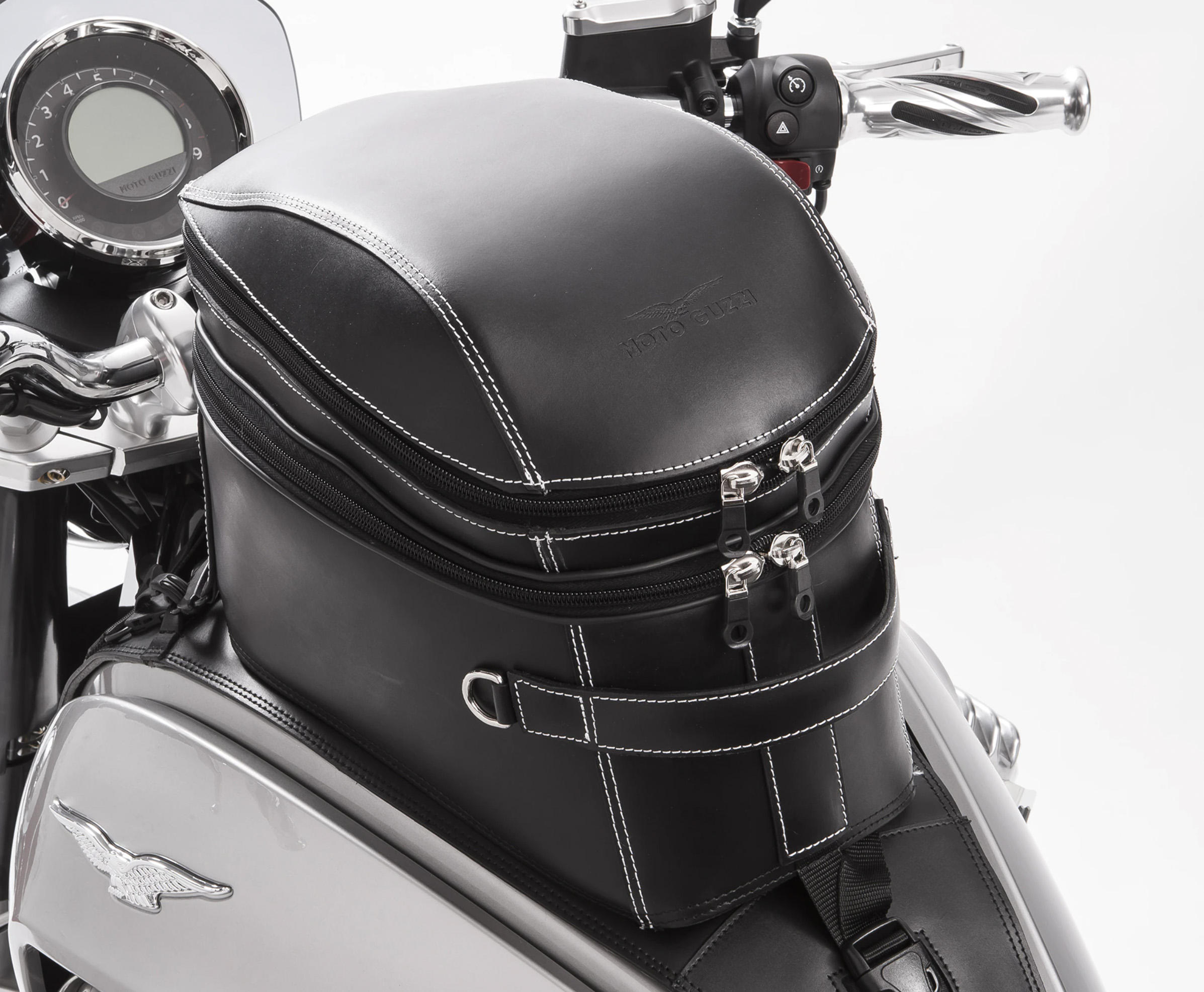 Originele tanktas, leder, zwart voor Moto Guzzi Eldorado