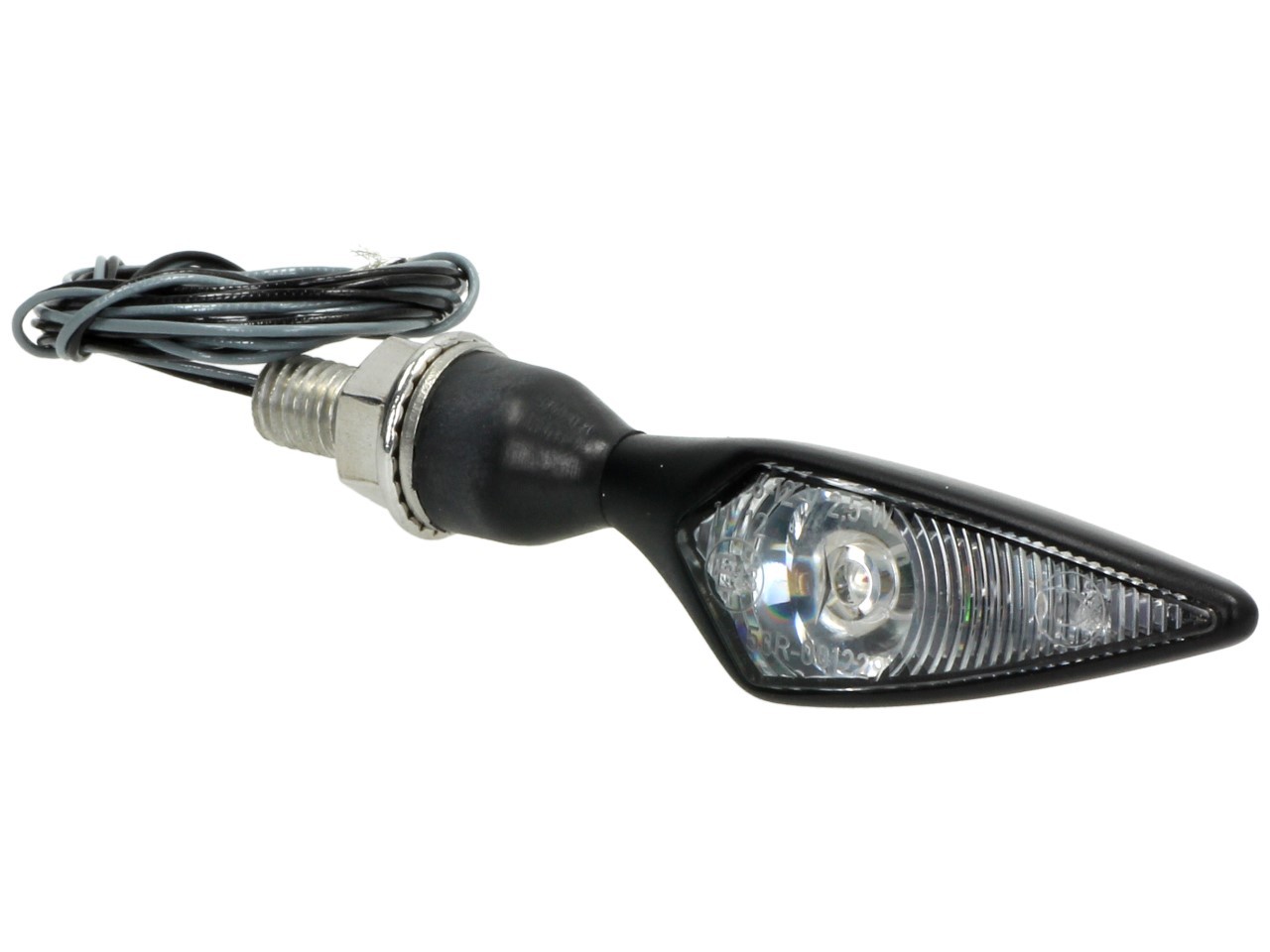 Kellermann-indicator, ruit, staal, LED, VL/HR, 12 V, zwart gesatineerd, M8x20, E-keurmerk