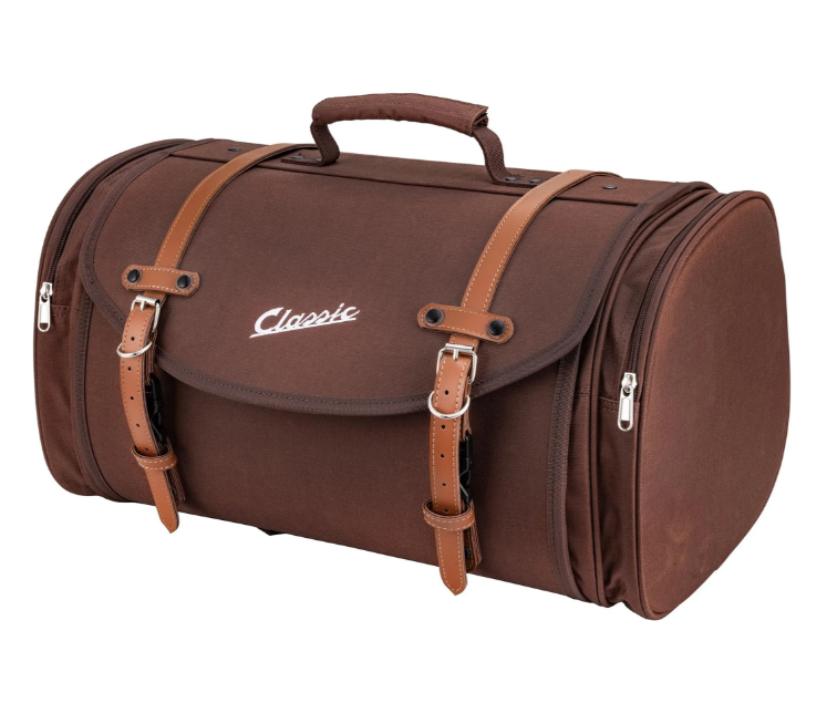 Classic" tas groot voor Vespa, nylon, tabak bruin