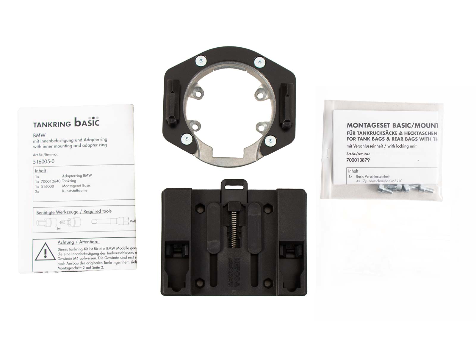 Basistankring incl. tanktasvergrendeling voor BMW R 1200 GS (08-12) Hepco & Becker