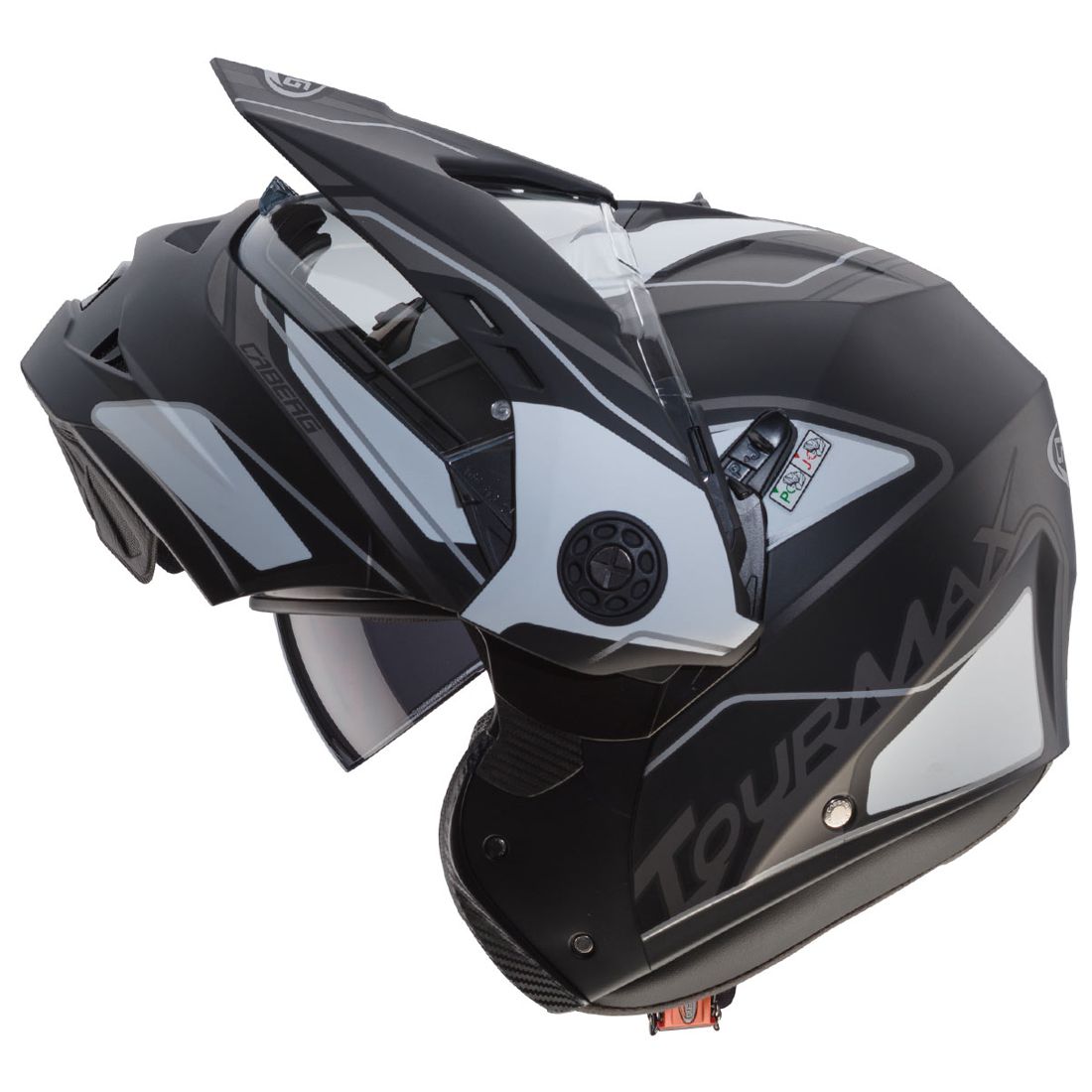 Caberg helm Tourmax Marathon, mat zwart/wit
