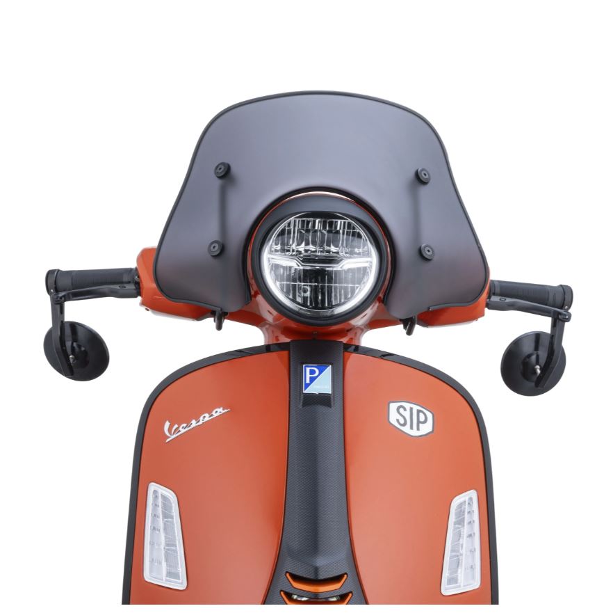 Flyscreen ERMAX Piccolo voor Vespa GTS/GTS Super (`23-), zwart mat
