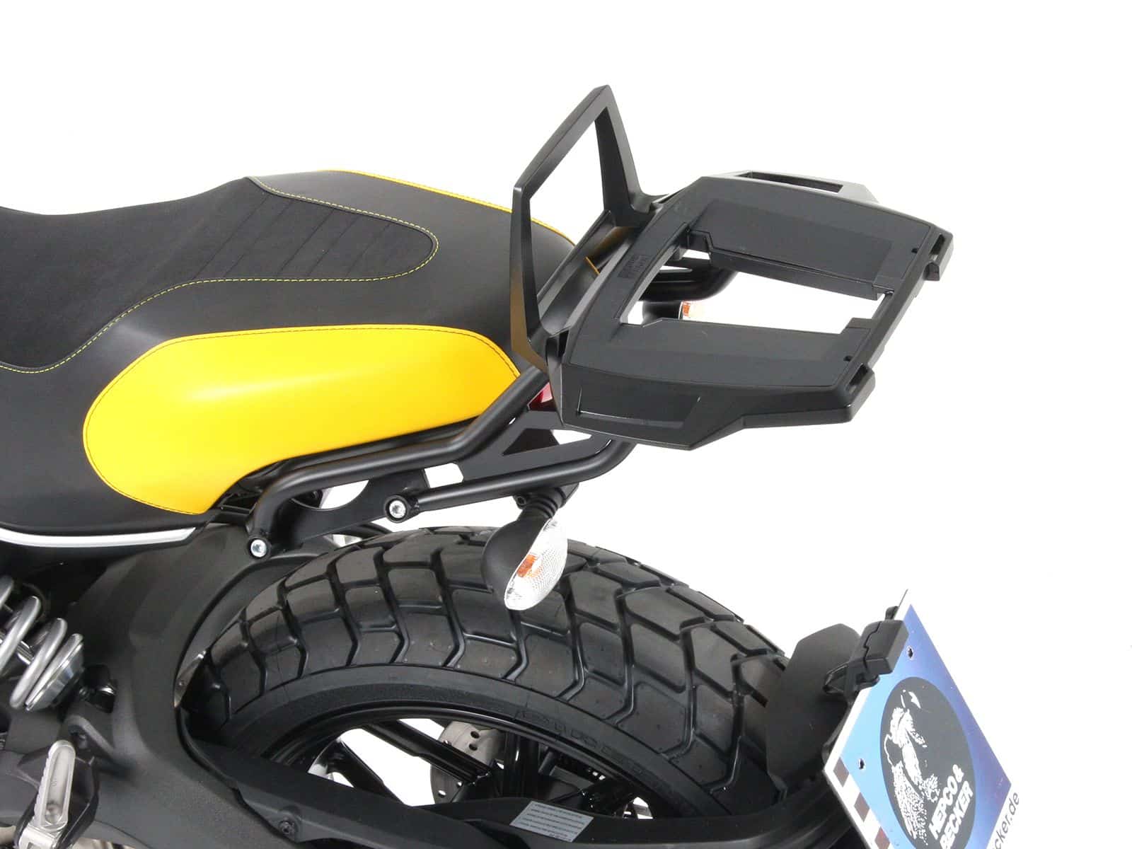 Aluminium topkoffer zwart voor Ducati Scrambler 400 Sixty2 (16-20) Hepco & Becker