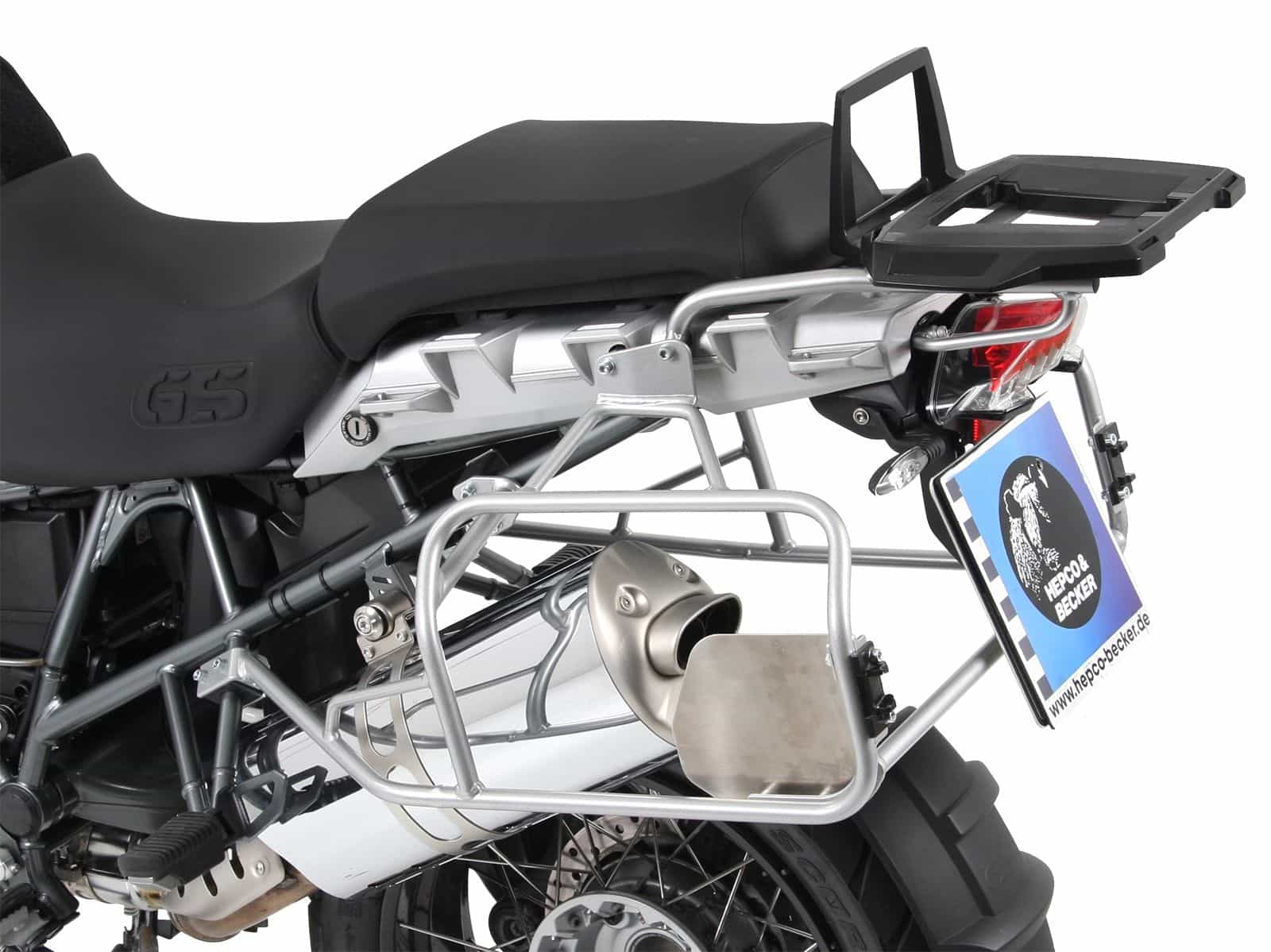 Kofferdrager set Cutout drager incl. kofferset Xplorer Cutout zilver voor BMW R 1200 GS /Adventure (-13)