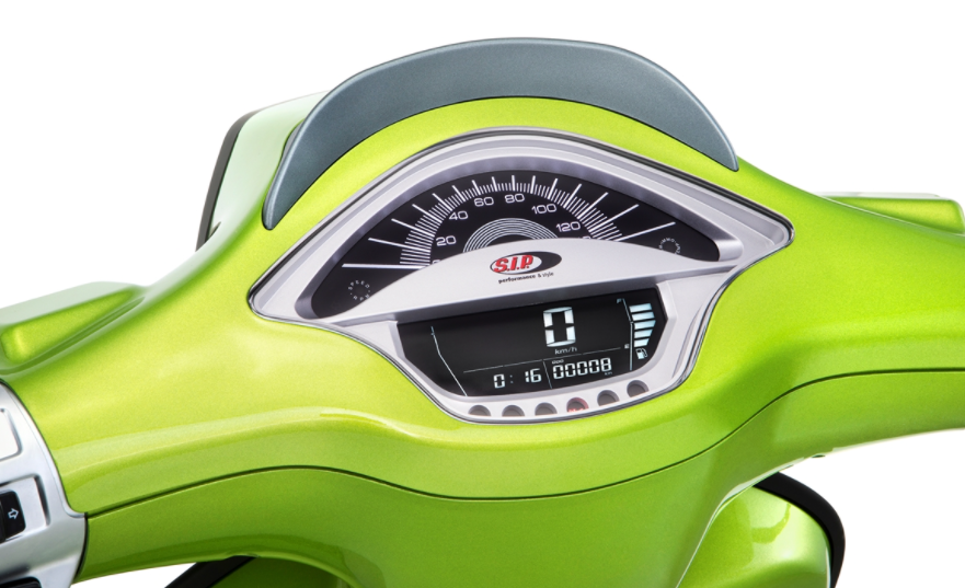 Toerenteller/snelheidsmeter voor Vespa Primavera/Sprint 50-150cc 2T/4T AC, zilver
