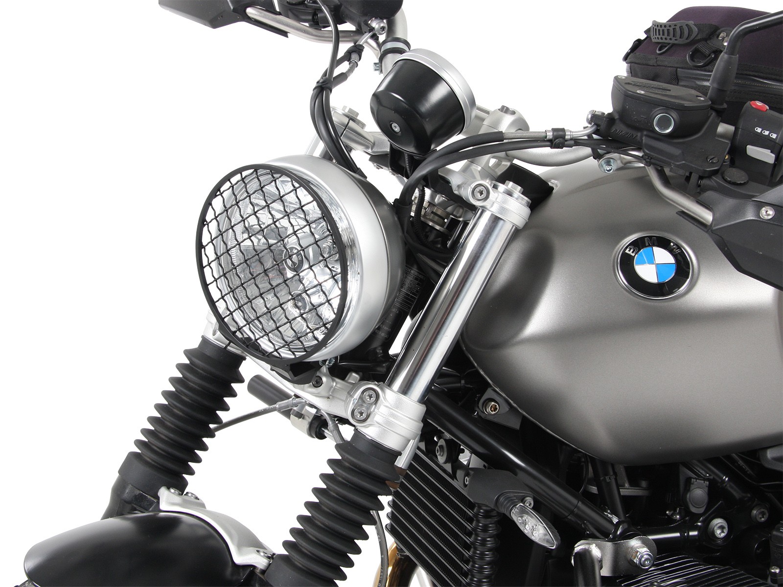 Lampbeschermrooster zwart voor BMW R nineT Pure (16-23) Hepco & Becker