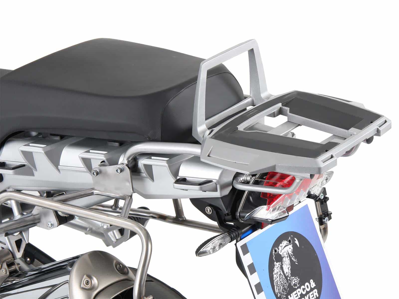 Aluminium topkofferdrager zilver voor BMW R 1200 GS (04-07) Hepco & Becker