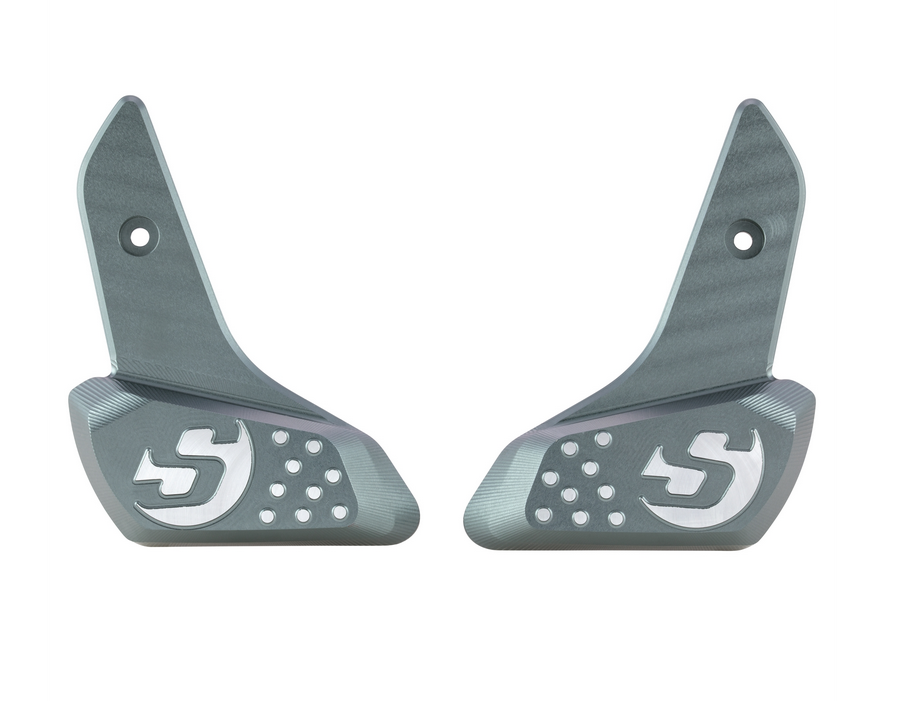 Voetsteunen rechts en links voor Vespa Primavera /Sprint 50-150cc 2T/4T AC, mat grijs