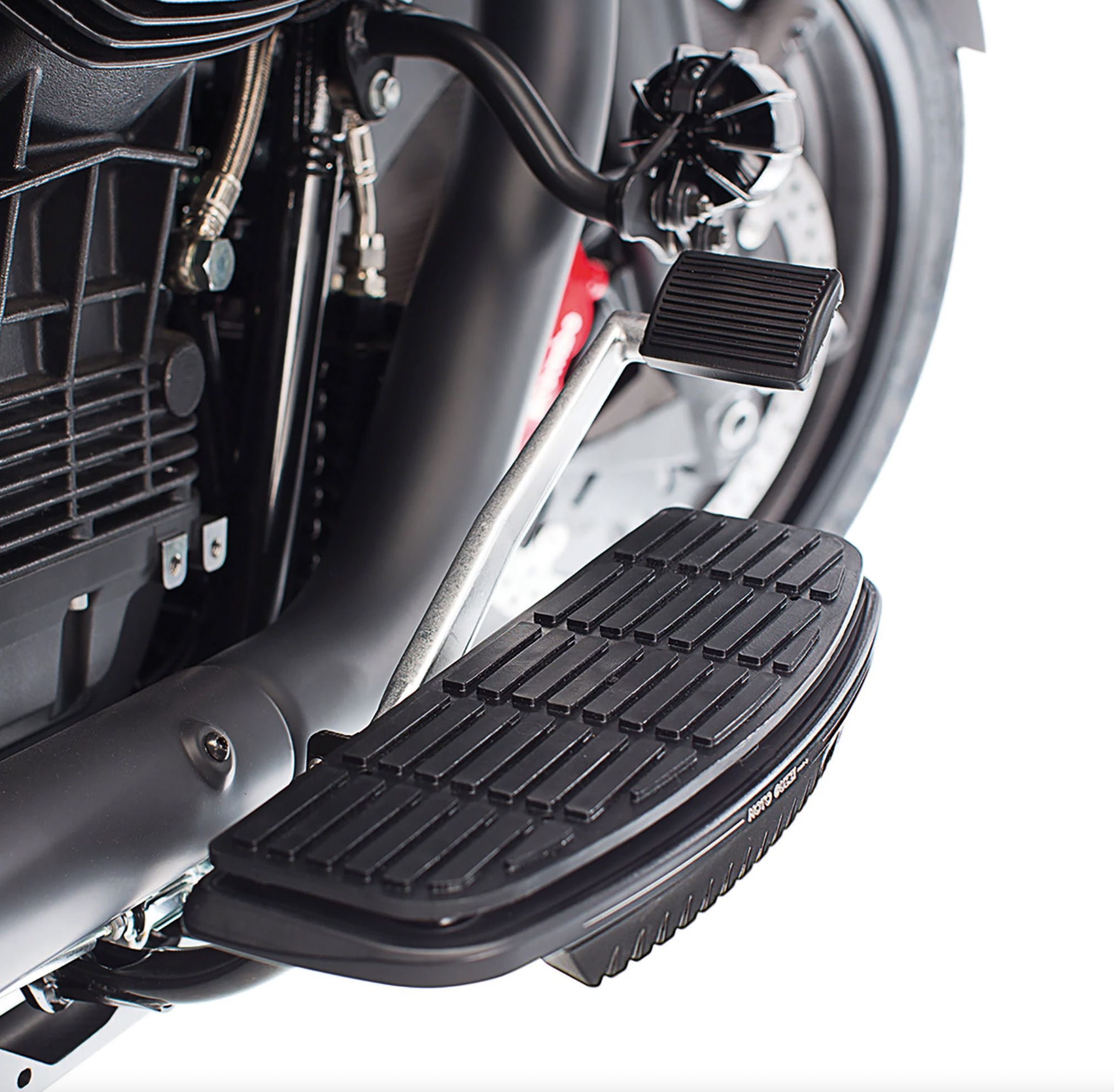 Treeplankhoes, aluminium, zwart voor Moto Guzzi MGX 21/ Audace