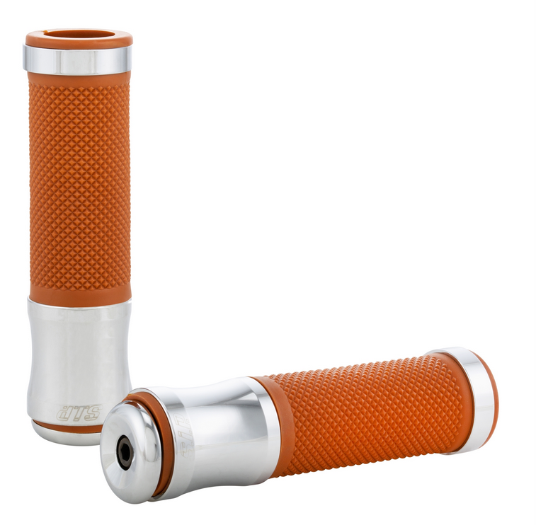 Handvatten Ø 24/24 mm, L 125 mm voor Vespa PX 125-200cc, chroom/bruin