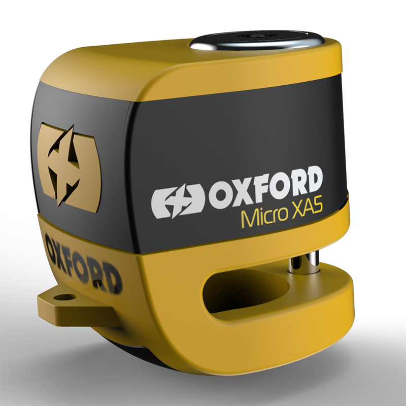 Oxford Micro XA5 Alarm remschijfslot - Geel/Zwart