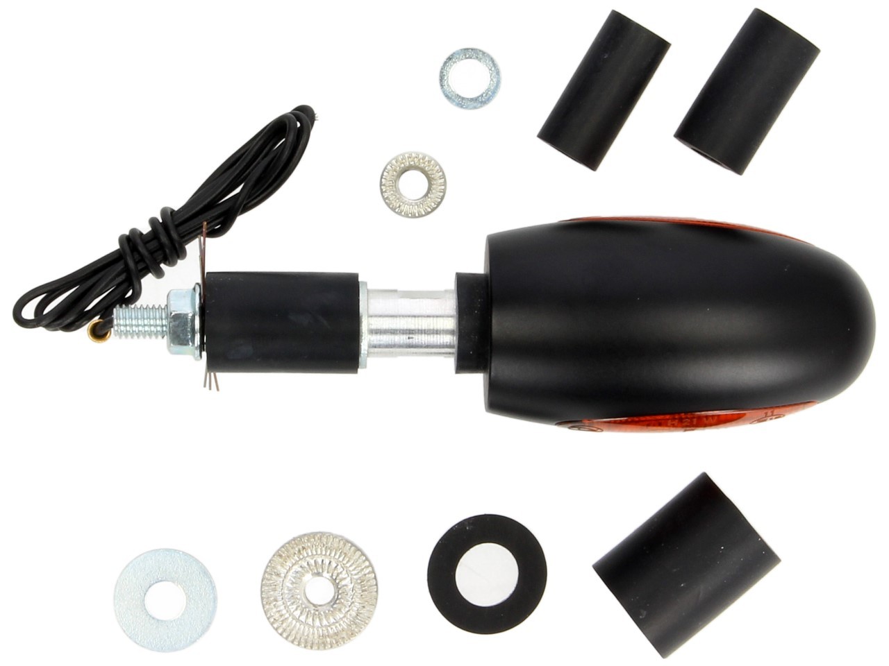 Kellermann aanwijzer, BL 1000 geel, aluminium, halogeen, VR/VL, 12 V, 21 W, zwart satijnglanzend