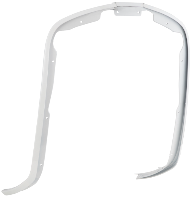 Mono slot buis beenschild wit voor Vespa Primavera/Sprint 50-150ccm
