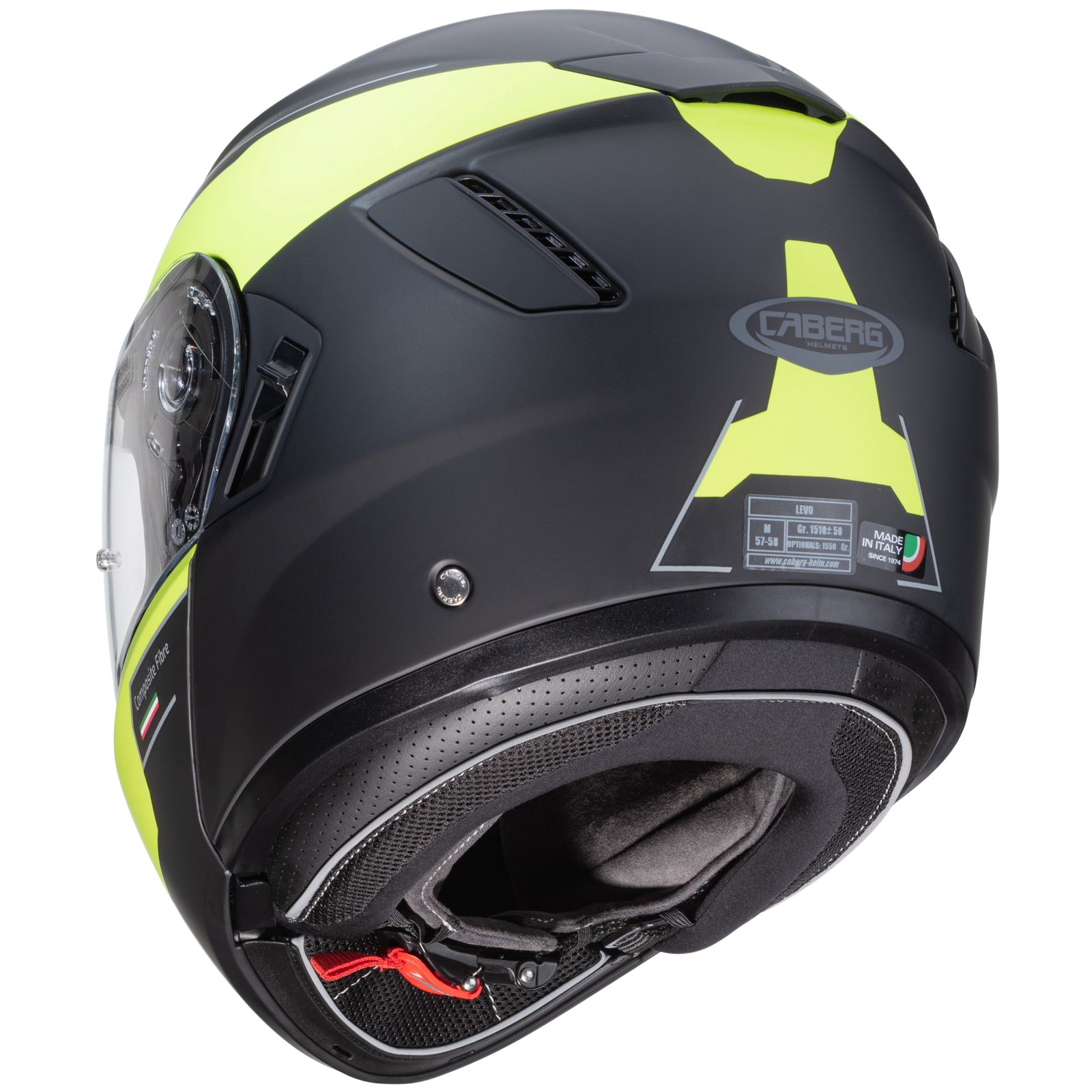 Caberg Levo Prospect helm, mat zwart/fluo geel