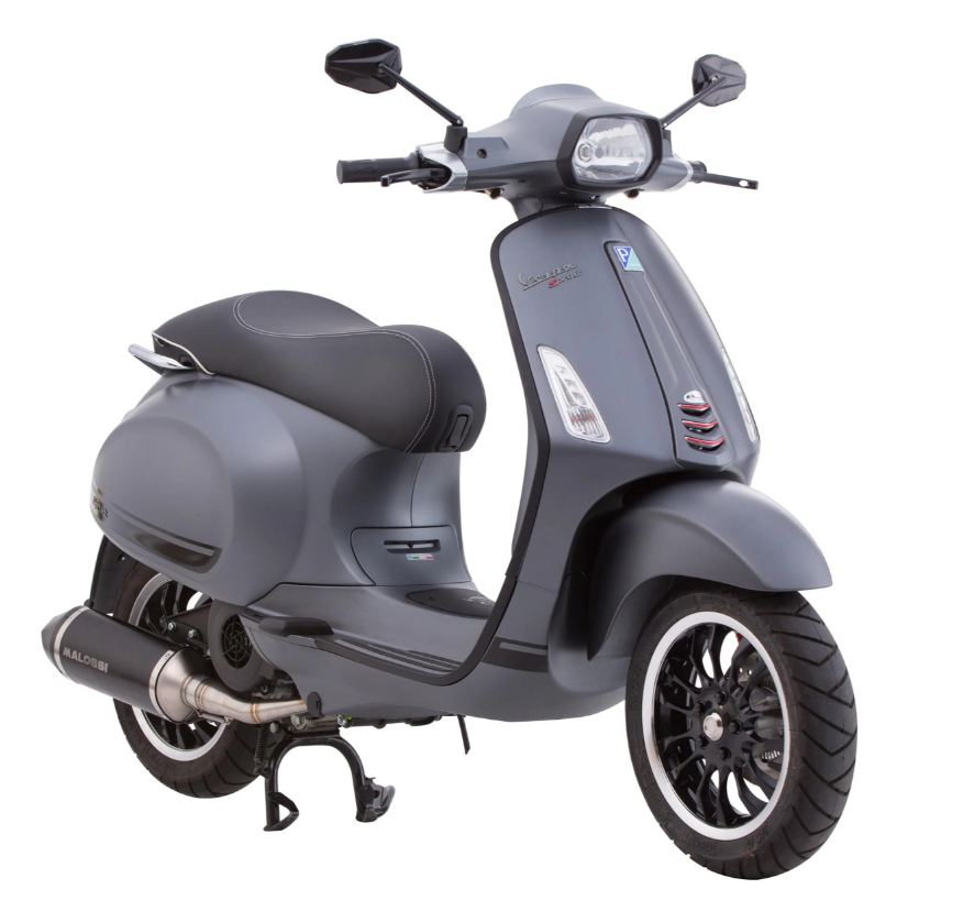 Monobuis beenbeschermer & schopplaat voor Elettrica/Primavera/Sprint 50-150ccm, glanzend zwart