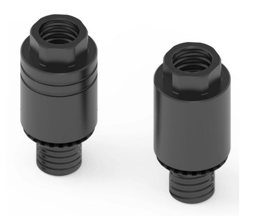 Spiegeladapter RIZOMA "Direct Mount" voor spiegel E-Pop/One voor Vespa GTS/GTS Super (`23-), zwart
