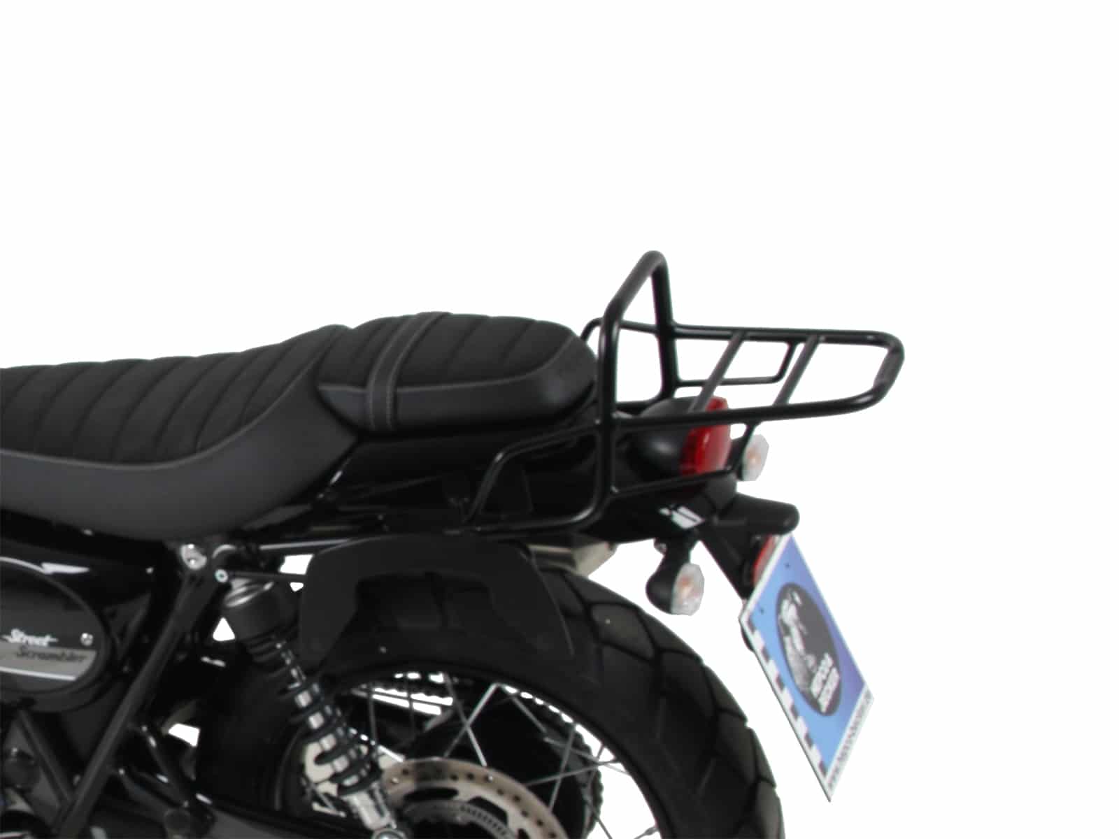 Buisvormige bagagedrager topkoffer zwart voor Triumph Street Srcambler / Scrambler 900 (17-)