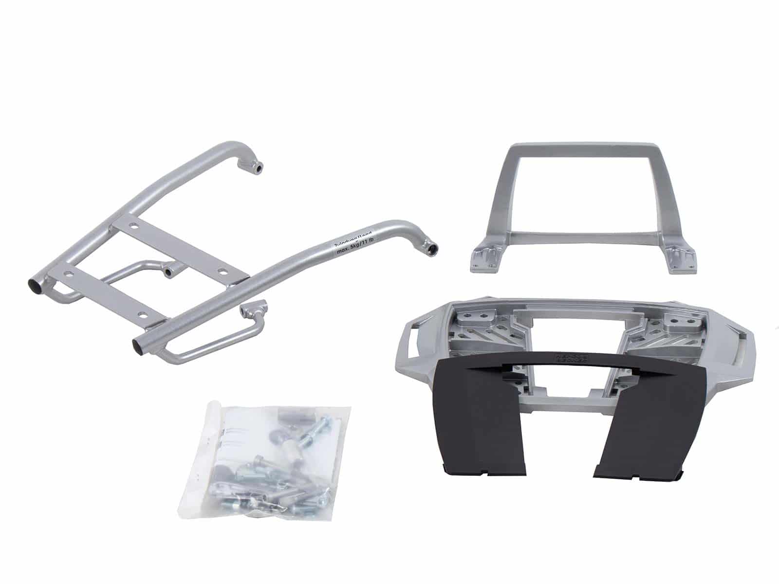 Alurack topkoffer drager zilver voor combinatie zonder origineel bagagerek voor BMW R 1200 GS (08-12)