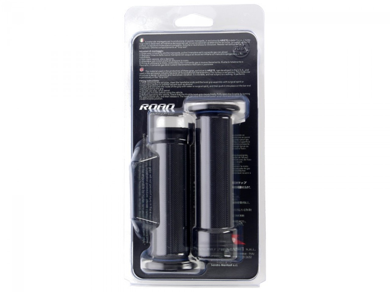 ariete rubberen handgreepset open, Ø 22,00/24,00 mm, lengte: 120 mm, zwart, Superzacht